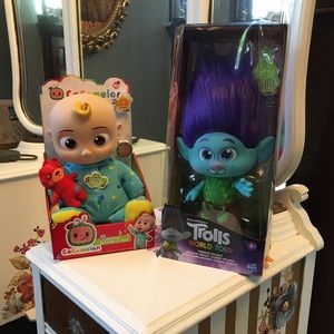 NEW Toddler toy bundle- CoCoMelon & Trolls Branch